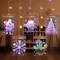 Kitcheniva 3D LED Window Hanging Snowflake Santa USB Christmas Decor